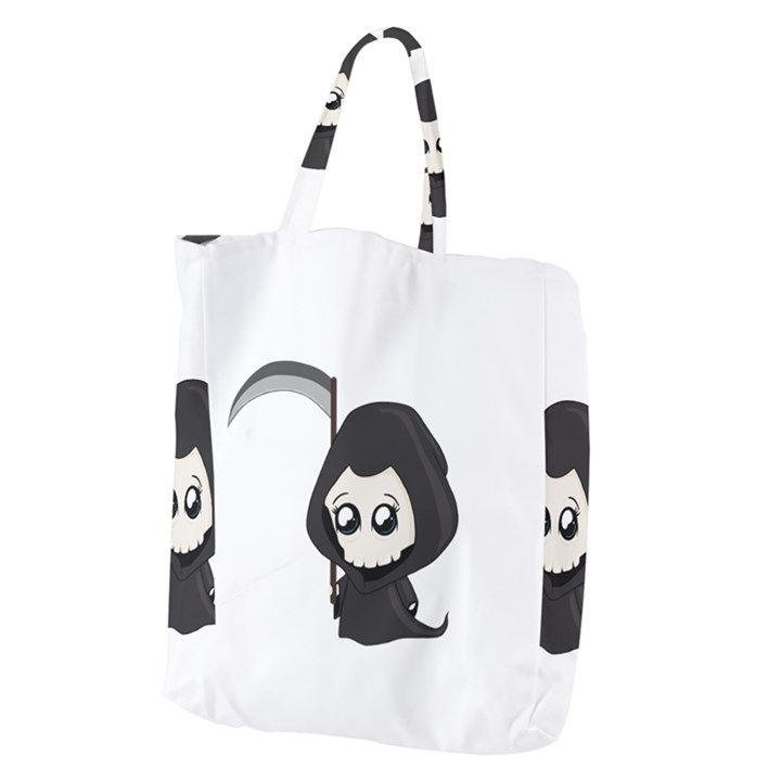 Cute Grim Reaper Giant Grocery Zipper Tote