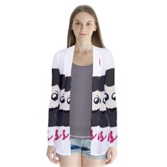 Cute Grim Reaper Drape Collar Cardigan