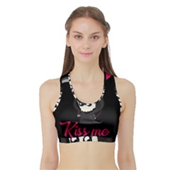 Cute Grim Reaper Sports Bra With Border