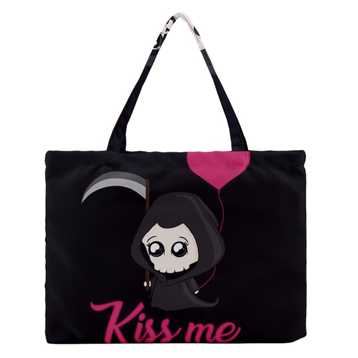 Cute Grim Reaper Zipper Medium Tote Bag