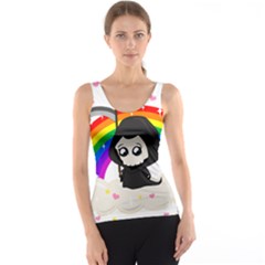 Cute Grim Reaper Tank Top by Valentinaart