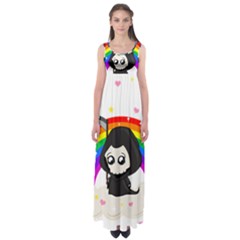 Cute Grim Reaper Empire Waist Maxi Dress by Valentinaart