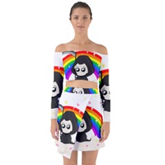 Cute Grim Reaper Off Shoulder Top With Skirt Set by Valentinaart