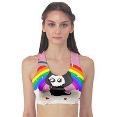 Cute Grim Reaper Sports Bra by Valentinaart