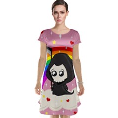 Cute Grim Reaper Cap Sleeve Nightdress by Valentinaart