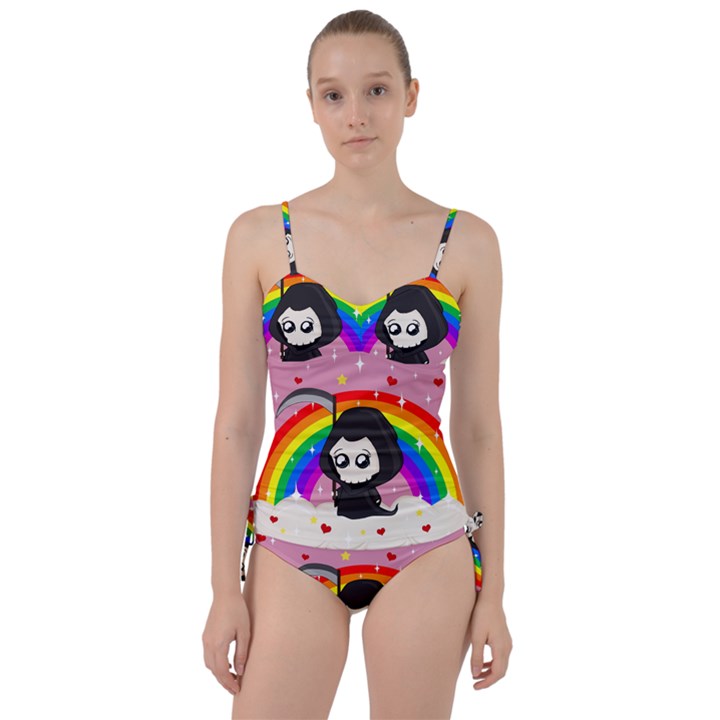 Cute Grim Reaper Sweetheart Tankini Set