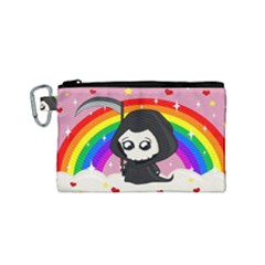 Cute Grim Reaper Canvas Cosmetic Bag (small) by Valentinaart