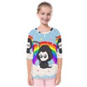 Cute Grim Reaper Kids  Quarter Sleeve Raglan Tee View1