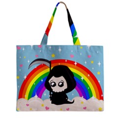 Cute Grim Reaper Zipper Mini Tote Bag by Valentinaart