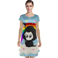 Cute Grim Reaper Cap Sleeve Nightdress by Valentinaart