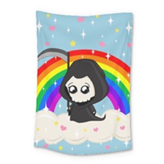 Cute Grim Reaper Small Tapestry by Valentinaart