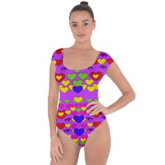 I Love This Lovely Hearty One Short Sleeve Leotard  by pepitasart