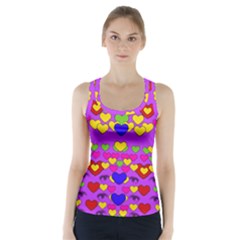 I Love This Lovely Hearty One Racer Back Sports Top by pepitasart