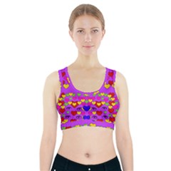 I Love This Lovely Hearty One Sports Bra With Pocket by pepitasart