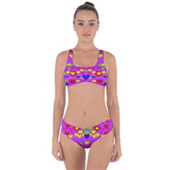 I Love This Lovely Hearty One Criss Cross Bikini Set by pepitasart