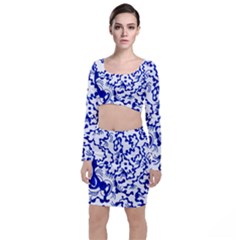 Direct Travel Long Sleeve Crop Top & Bodycon Skirt Set by MRTACPANS