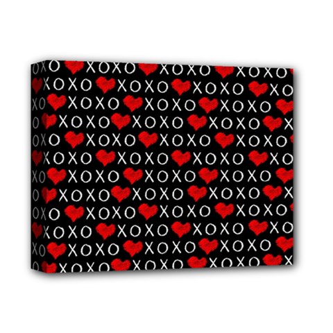 Xoxo Valentines Day Pattern Deluxe Canvas 14  X 11  by Valentinaart