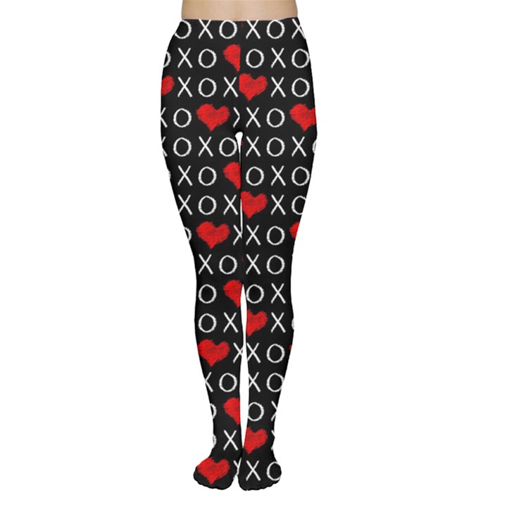 XOXO Valentines day pattern Women s Tights