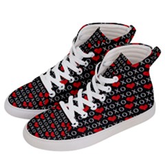 Xoxo Valentines Day Pattern Women s Hi-top Skate Sneakers by Valentinaart