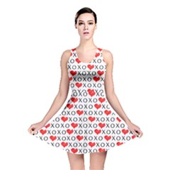 Xoxo Valentines Day Pattern Reversible Skater Dress by Valentinaart