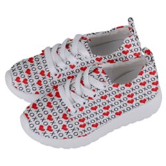 Xoxo Valentines Day Pattern Kids  Lightweight Sports Shoes by Valentinaart