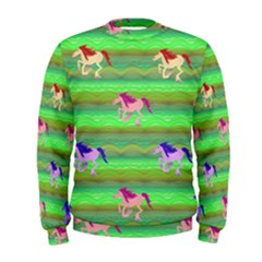 Rainbow Ponies Men s Sweatshirt by CosmicEsoteric