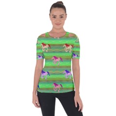 Rainbow Ponies Short Sleeve Top by CosmicEsoteric