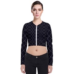 Black And White Grid Pattern Bomber Jacket by dflcprints