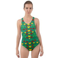 Love Is In All Of Us To Give And Show Cut-out Back One Piece Swimsuit by pepitasart