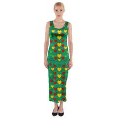 Love Is In All Of Us To Give And Show Fitted Maxi Dress by pepitasart