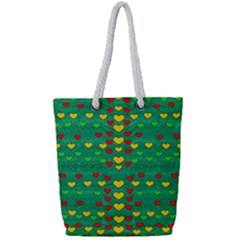 Love Is In All Of Us To Give And Show Full Print Rope Handle Tote (small) by pepitasart