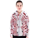 White rabbit in Wonderland Women s Zipper Hoodie View1