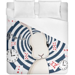 White Rabbit In Wonderland Duvet Cover (california King Size) by Valentinaart