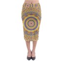 Wood Festive Rainbow Mandala Midi Pencil Skirt View1