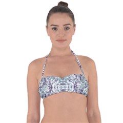 Modern Collage Pattern Mosaic Halter Bandeau Bikini Top by dflcprints