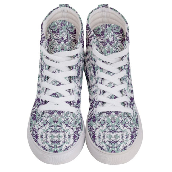 Modern Collage Pattern Mosaic Men s Hi-Top Skate Sneakers