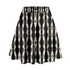 Wavy Stripes Pattern High Waist Skirt by dflcprints