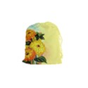 Background Flowers Yellow Bright Drawstring Pouches (Small)  View1