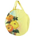 Background Flowers Yellow Bright Giant Round Zipper Tote View2