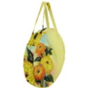 Background Flowers Yellow Bright Giant Round Zipper Tote View3