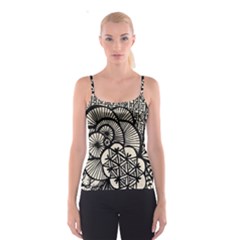 Background Abstract Beige Black Spaghetti Strap Top by Nexatart