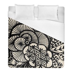 Background Abstract Beige Black Duvet Cover (full/ Double Size) by Nexatart