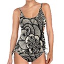 Background Abstract Beige Black Tankini Set View1