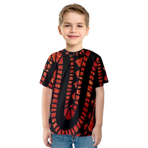 Background Abstract Red Black Kids  Sport Mesh Tee by Nexatart