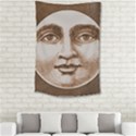 Moon Face Vintage Design Sepia Small Tapestry View2