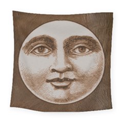 Moon Face Vintage Design Sepia Square Tapestry (large) by Nexatart