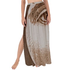 Moon Face Vintage Design Sepia Maxi Chiffon Tie-up Sarong by Nexatart