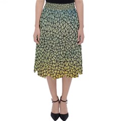 Background Cubism Mosaic Vintage Folding Skater Skirt by Nexatart