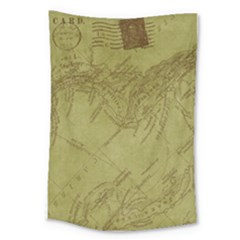 Vintage Map Background Paper Large Tapestry by Nexatart