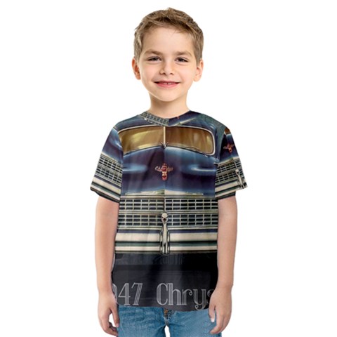 Vintage Car Automobile Kids  Sport Mesh Tee by Nexatart